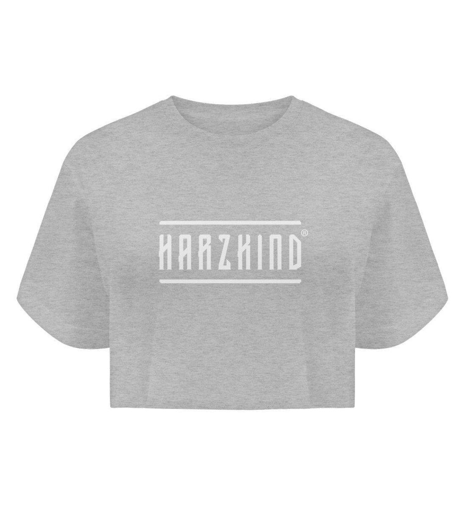 HARZKIND Damen Boyfriend Shirt Logo weiß - Boyfriend Organic Crop Top - HARZKIND - Der Shop