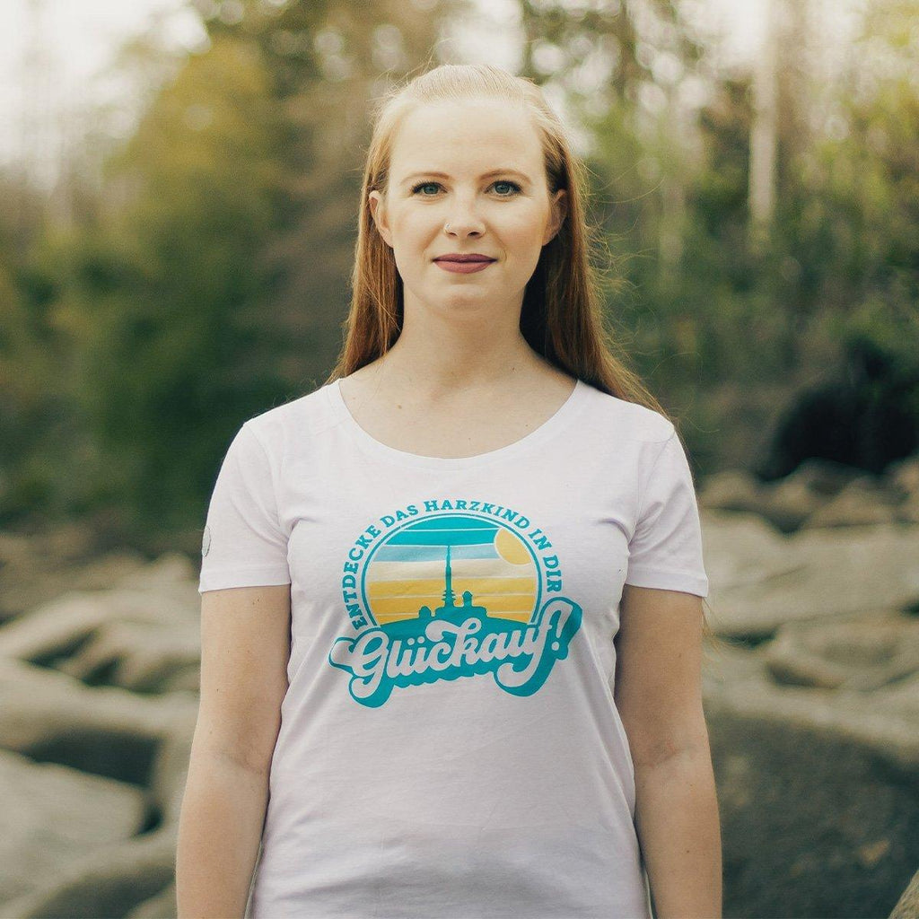 HARZKIND T-Shirt Damen Glückauf - weiß - HARZKIND - Der Shop