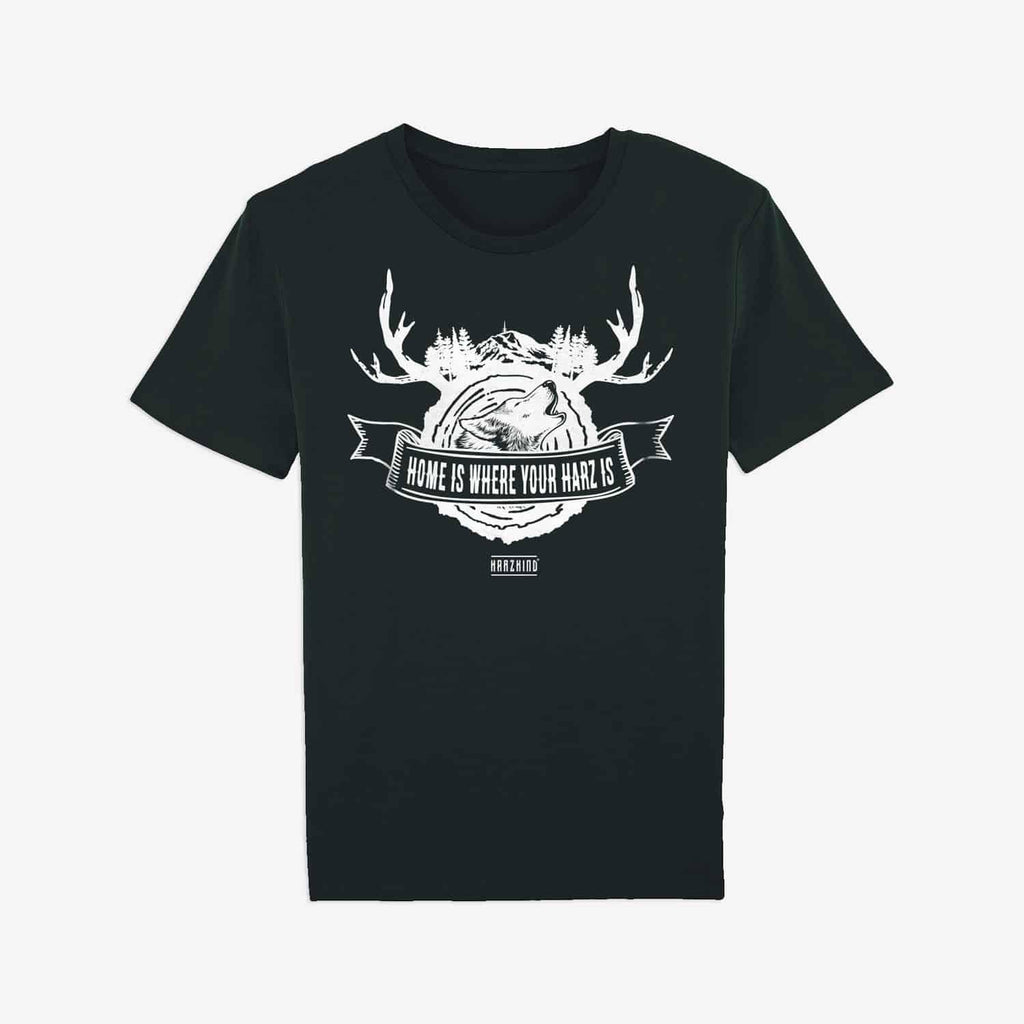HARZKIND T-Shirt Herren Wolf Crest - schwarz - HARZKIND - Der Shop