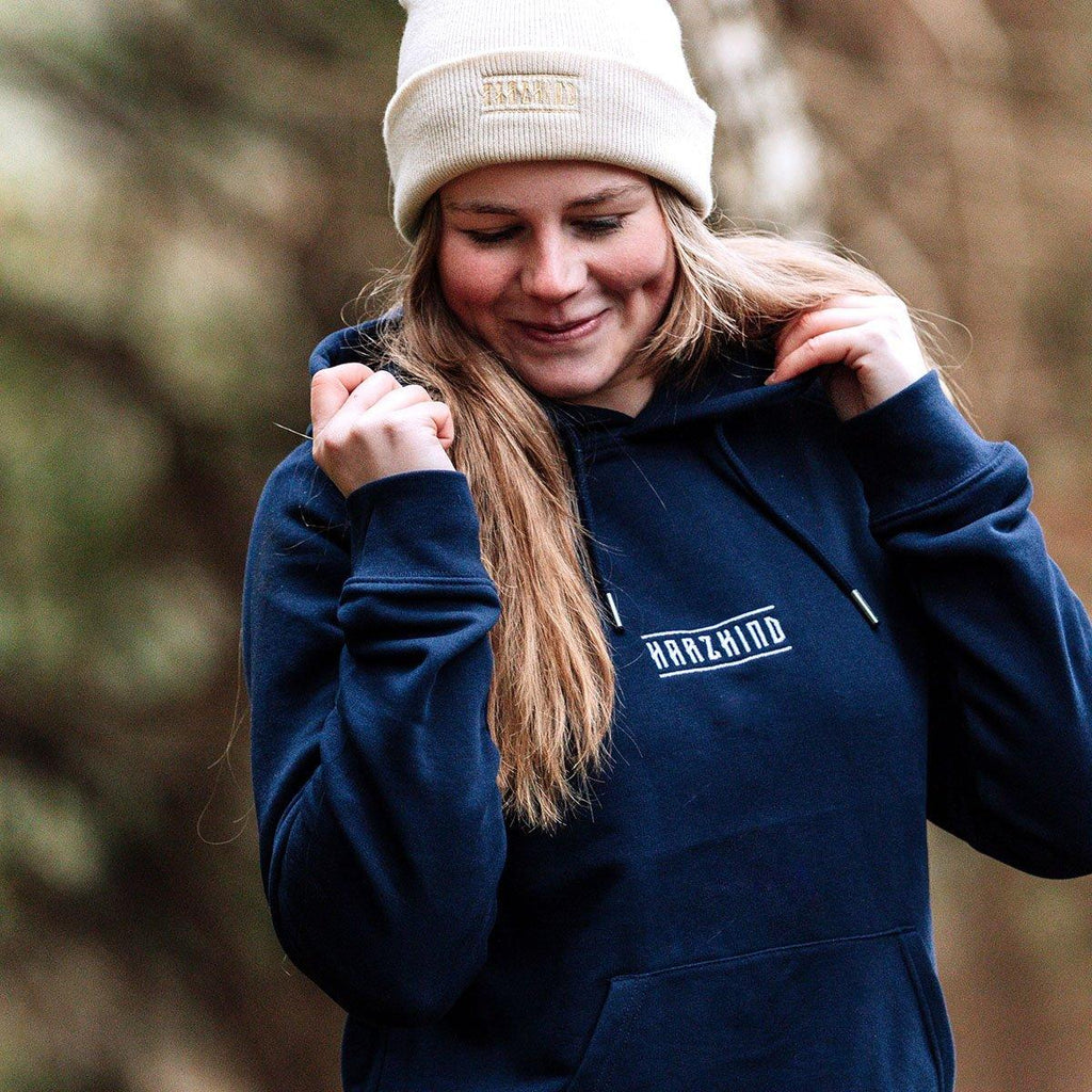 Hoodie Damen mit Logo Stick in SILBERGRAU (versch. Farben zur Auswahl) - HARZKIND - Der Shop