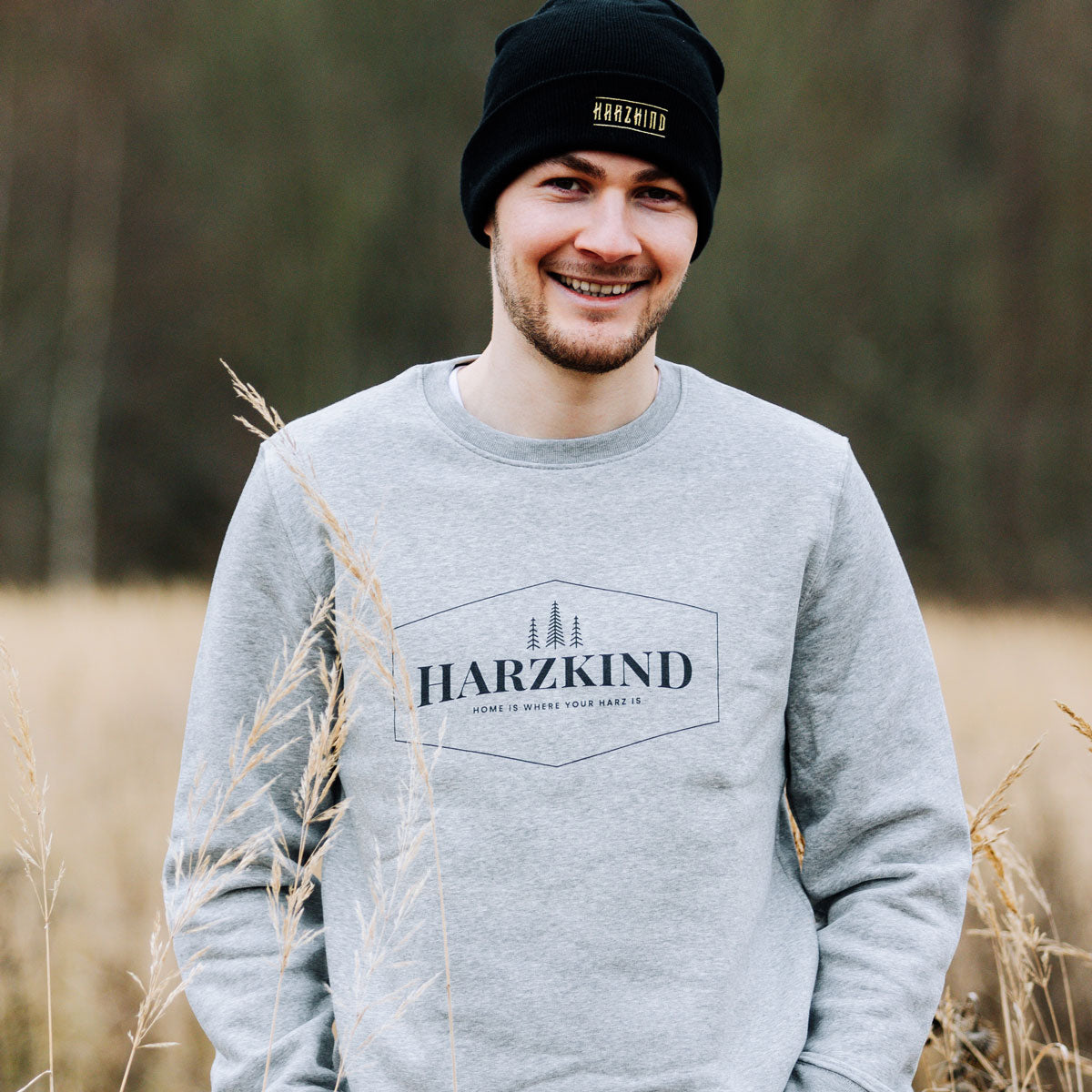 Premium Sweater (Pulli) "Statement Harz" Unisex GREY - HARZKIND - Der Shop